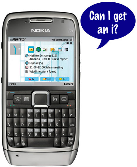 Коммуникатор Nokia E71  теперь будет с буквой «i» ...