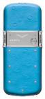 Vertu Constellation Exotic Polished stainless steel aqua ostrich skin