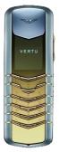 Vertu Signature Stainless Steel with Yellow Metal Bezel