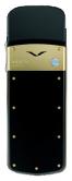 Vertu Signature Stainless Steel with Yellow Metal Bezel